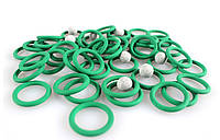 Кольцо уплотнительное круглого сечения из фторкаучука 023-026-19 FKM зеленое термостойкое