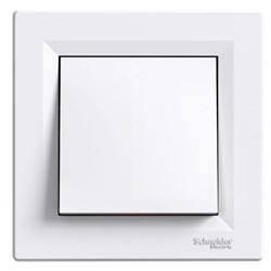 Вимикач одноклавішний Schneider Electric Asfora IP44 білий, захисний, самозажимний