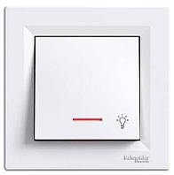 Кнопка "Світло" з підсвічуванням Schneider Electric Asfora Біла