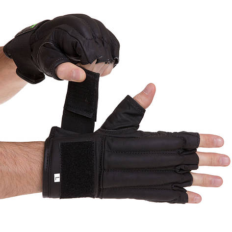 Перчатки для единоборств шингарты снарядные перчатки открытые VL-3097, L, фото 2