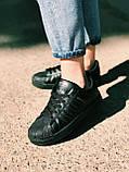 Кросівки жіночі суперстар Adidas Superstar чорні Харків, фото 5