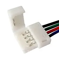 Коннектор для светодиодных лент OEM SC-08-SW-10-4 10mm RGB joint wire (провод-зажим)