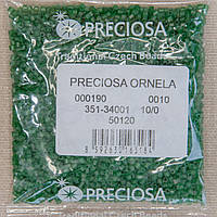 Бисер Чешский Preciosa 10/0 50г 50120м рубка зелёная