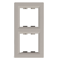 Рамка двопостова вертикальна Schneider Electric Asfora Бронза - стильна фурнітура для інтер'єру