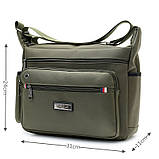 Чоловіча сумка через плече нейлонова Барсетка нейлонова Чоловіча сумка для документів планшет Чорна, фото 6