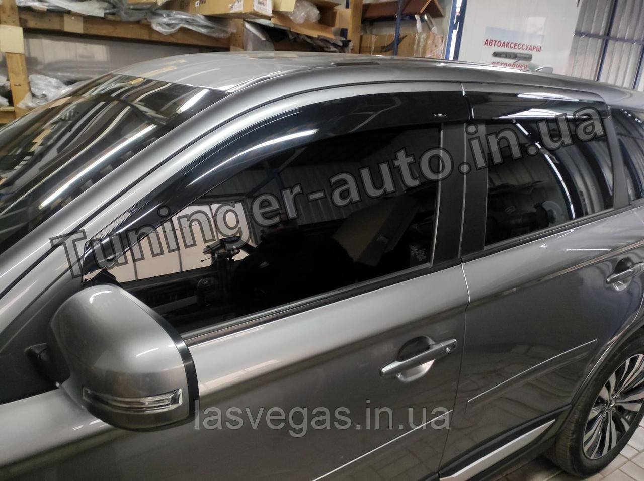 Дефлектори вікон (Вітровики) Mitsubishi Outlander 2012-2020 (Hic)