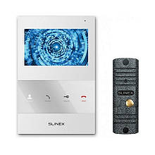 Комплект відеодомофона Slinex SQ-04 White + виклична панель ML-16HR Grey Antiq