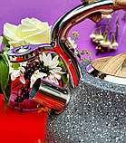 Чайник зі свистком 3 л мармурове покриття Edenberg EB-8843 Чайник для індукційної плити Чайник газовий, фото 6