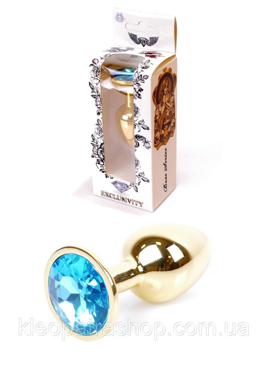 Анальна пробка  -Jewellery Gold PLUGLight Blue