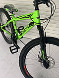 Велосипед Azimut Extreme 24 чорно-зилений, фото 3