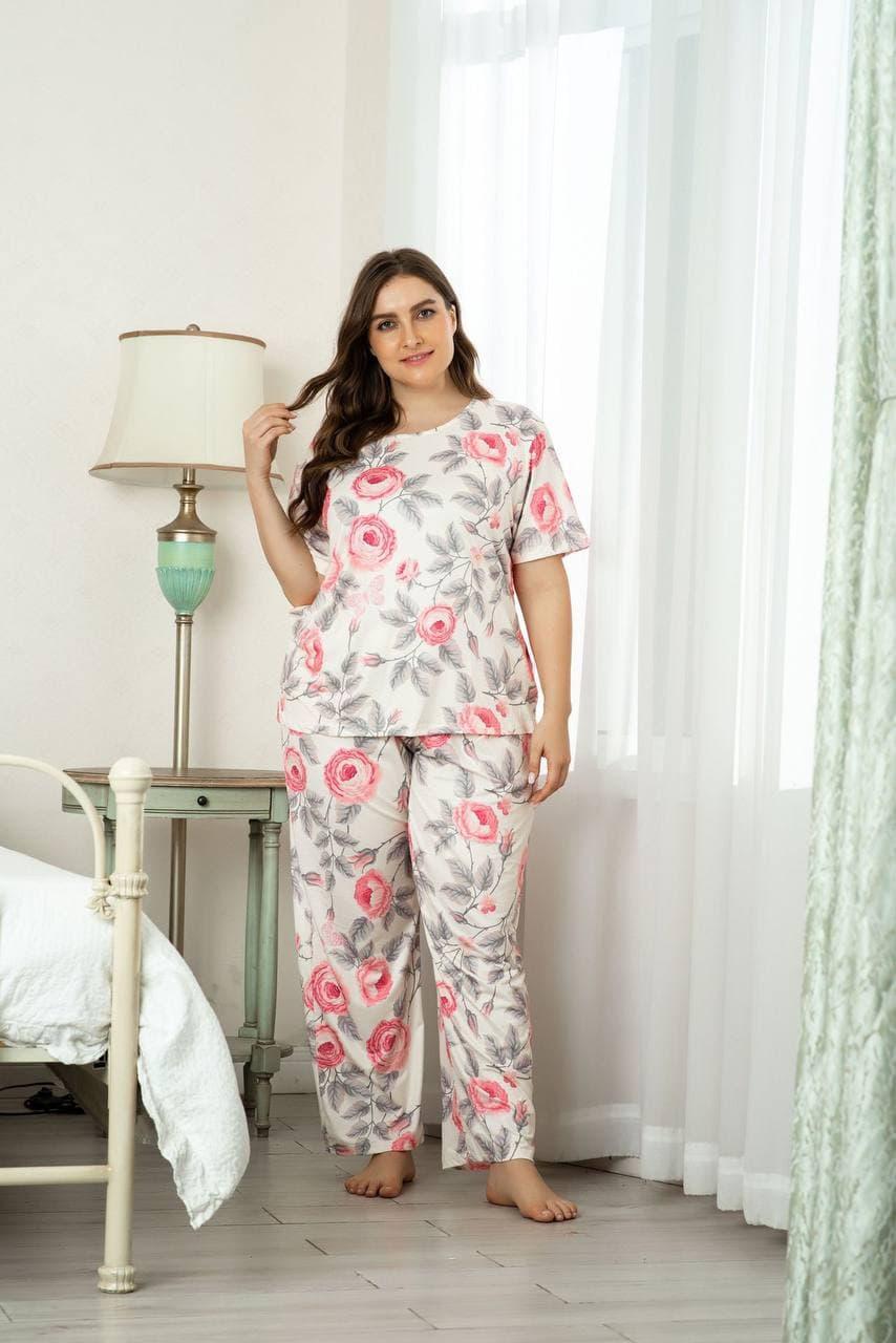 Жіночий домашній одяг, піжама великих розмірів Код DO2099