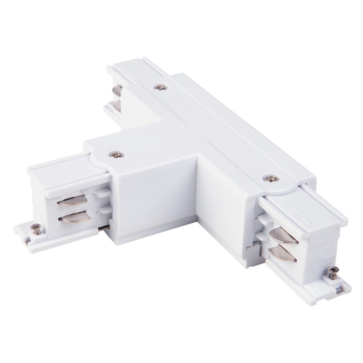 Конектор T-подібний білий для прямокутного 3ф треку