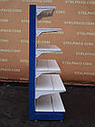 Торгові односторонні (пристінні) стелажі «Модерн» 190х132 см., на 6 полиць, Б/у, фото 4