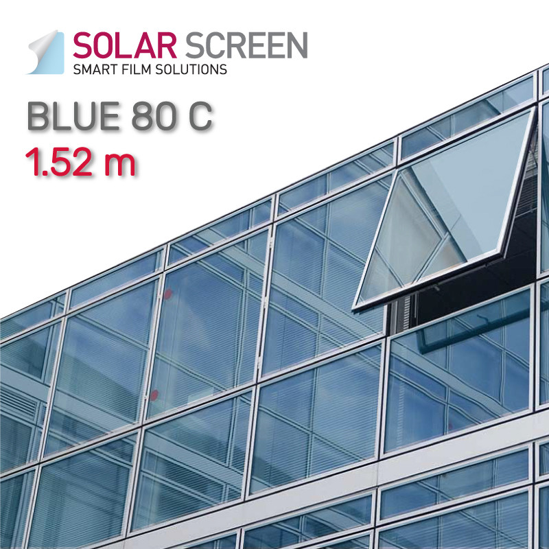Сонцезахисна плівка Solar Blue Screen 80 C, світлопропускання 12% 1.52 м, фото 1