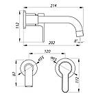 Кран для раковини одновентильний настінка прихований ZERIX LR1003-1 LL1209 хром латунь 128787, фото 2