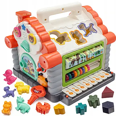 Інтерактивний Розвиваючий іграшковий будиночок Геометричний сортер вивчення форм рахунку та кольорів та уяви  від 1 року