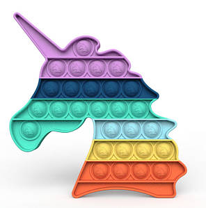 Антистрес іграшка Pop It Єдиноріг з бірюзовим пупирка 5102 ID 4156909