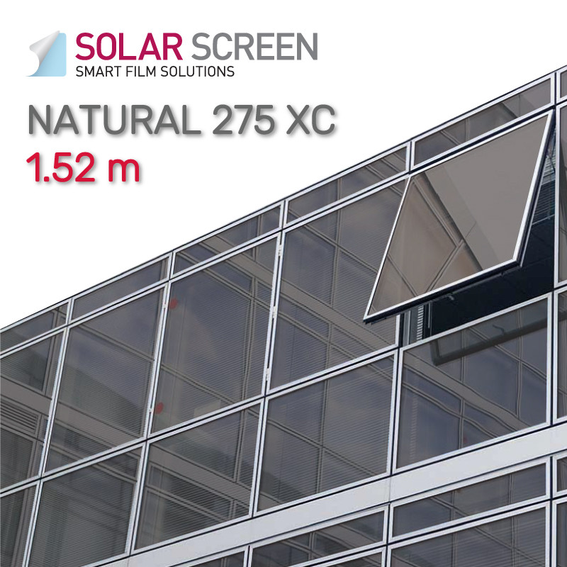 Сонцезахисна нейтральна зовнішня плівка Solar Screen Natural 275 XC, світлопроникність 20% 1.52 м