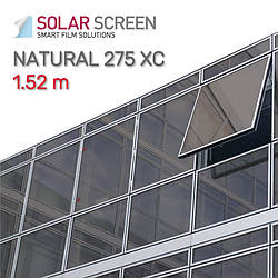 Сонцезахисна нейтральна зовнішня плівка Solar Screen Natural 275 XC, світлопроникність 20% 1.52 м