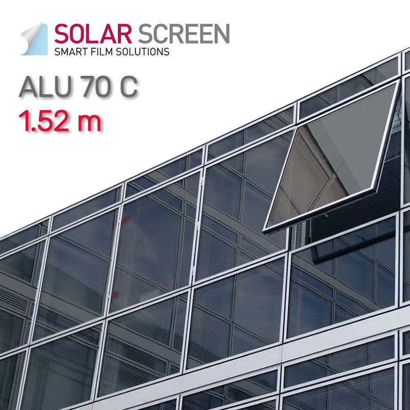 Дзеркальна плівка Solar Screen Alu 70C, пропускання 30%. 1.52 метри, фото 1