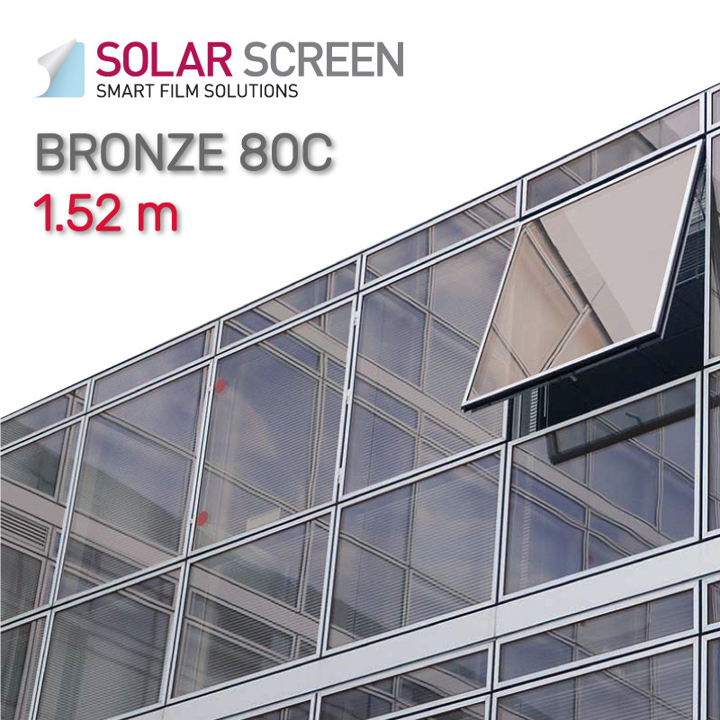 Дзеркальна сонцезахисна плівка Solar Screen Bronze 80C, світлопроникність 20% 1.52 м