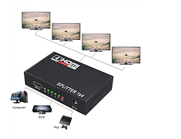 Активний HDMI розгалужувач на 4 порти Splitter HDMI 1 HDMI to 4 спліттер, HUB