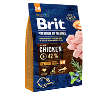 Brit Premium Dog Senior S+M Корм для літніх собак дрібних і середніх порід (вагою від 1 до 25 кг) з куркою 3 кг