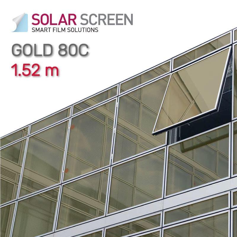 Дзеркальна сонцезахисна плівка золотиста Solar Screen Gold 80C, світлопропускання 15% 1.52 м, фото 1
