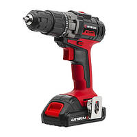 Дриль-шурупокрут акумуляторний 20 В, 35 Nm, 0-400/0-1500 об/хв, 0,8-10 мм INTERTOOL WT-0328