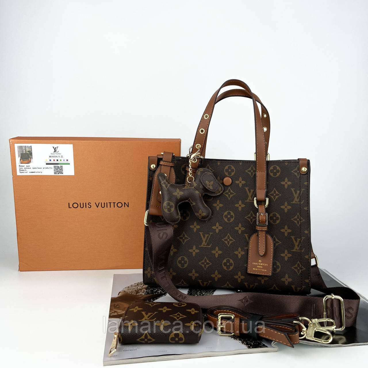 Оформить заказ на Женская сумка тоут через и на плечо с двумя