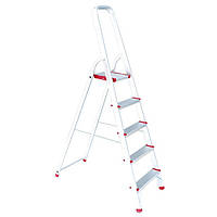 Драбина з алюмінію, 5 сходинок, висота до платформи 1065 мм INTERTOOL LT-1005