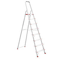 Драбина з алюмінію, 8 сходинок, висота до платформи 1720 мм INTERTOOL LT-1008