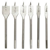 Набір пір'яних свердел по деревині 6 шт. INTERTOOL SD-0206