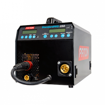 Напівавтоматичний зварювальний апарат mig/mag/tig/mma інвенторний PATON Standard MIG-250, hot start зварювання