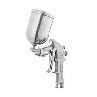 Фарбопульт пневматичний HP, форсунка 1.5 мм, верхній металевий бачок 400 мл., 5бар INTERTOOL PT-0202