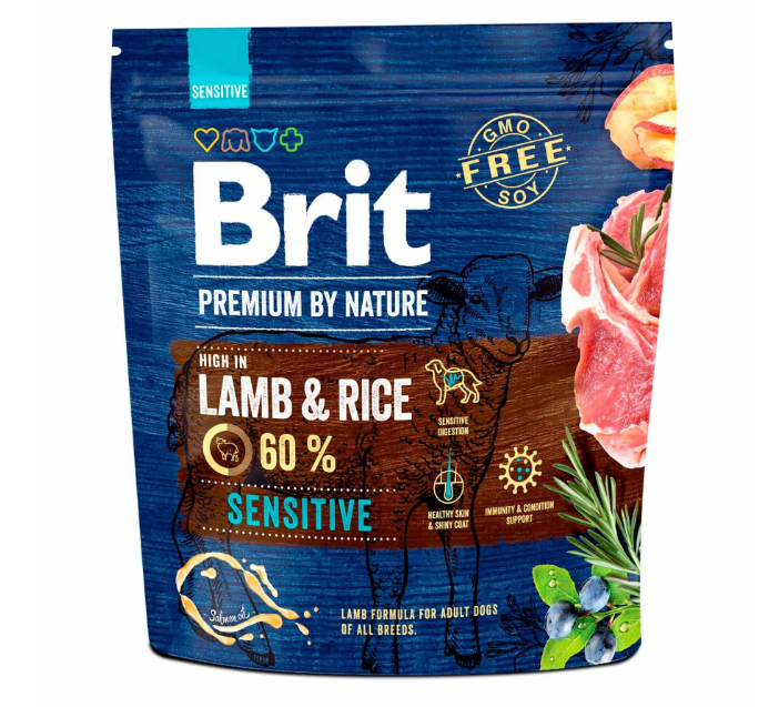 Brit Premium Dog Sensitive Lamb Корм для собак із чутливим травленням з ягням 1 кг