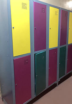 Шафа металева для одягу ШОМ-400/1/2 кольорова