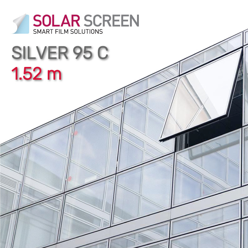 Дзеркальна плівка Solar Screen Silver 95 C світлопроникність 5% 1.52 м, фото 1