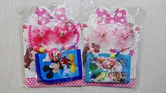 Ігровий набір для дівчинки гаманець намисто шпильки-кліпси