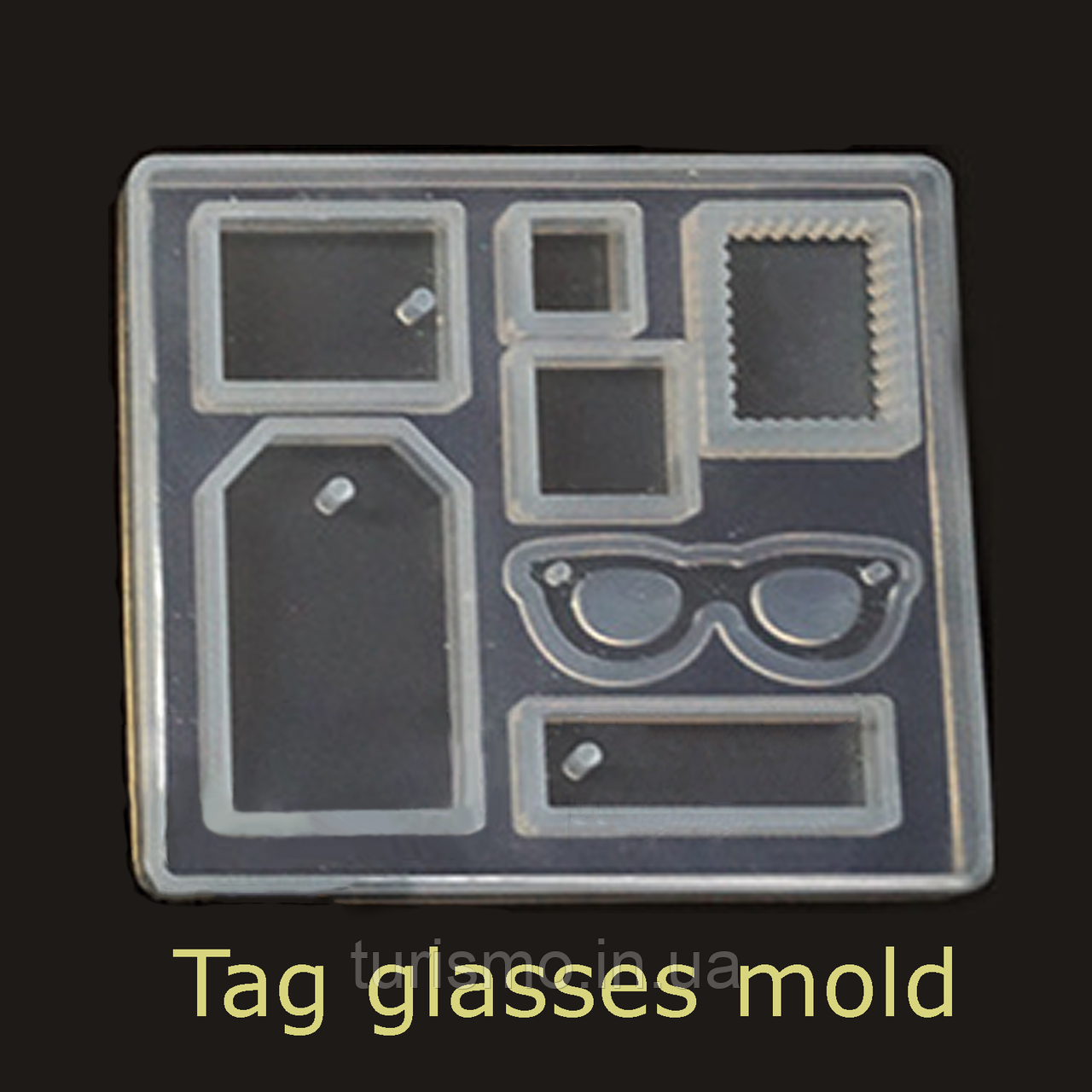 Силіконова форма Tag glasses mold 90x82
