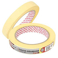 Стрічка малярська (кріп) жовта, ширина 19 мм, довжина 40 м INTERTOOL DM-1940