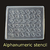 Силіконова форма Alphanumeric stencil 90x80, фото 2