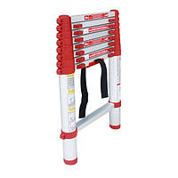 Драбина з алюмінію, телескопічна 8 сходинок, 2,5 м INTERTOOL LT-3026