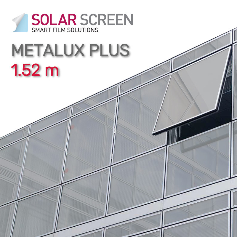 Сонцезахисна, полікарбонатна плівка Solar Screen Metalux Plus, світлопроникність 10% 1.52 м