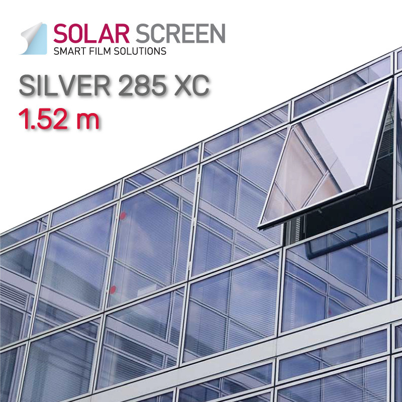 Сонцезахисна зовнішня срібляста плівка Solar Screen Silver 285 XC, світлопроникність 15% 1.52 м, фото 1