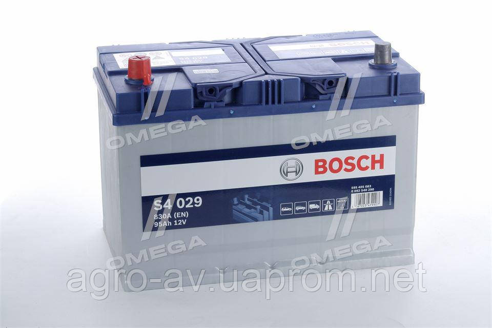 Аккумулятор 95Ah-12v BOSCH (S4029) (306x173x225),L,EN830(Азия) L+левый - фото 1 - id-p1537920931