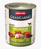Animonda Gran Carno консерва для собак 800г (яловичина + кролик з зеленню)