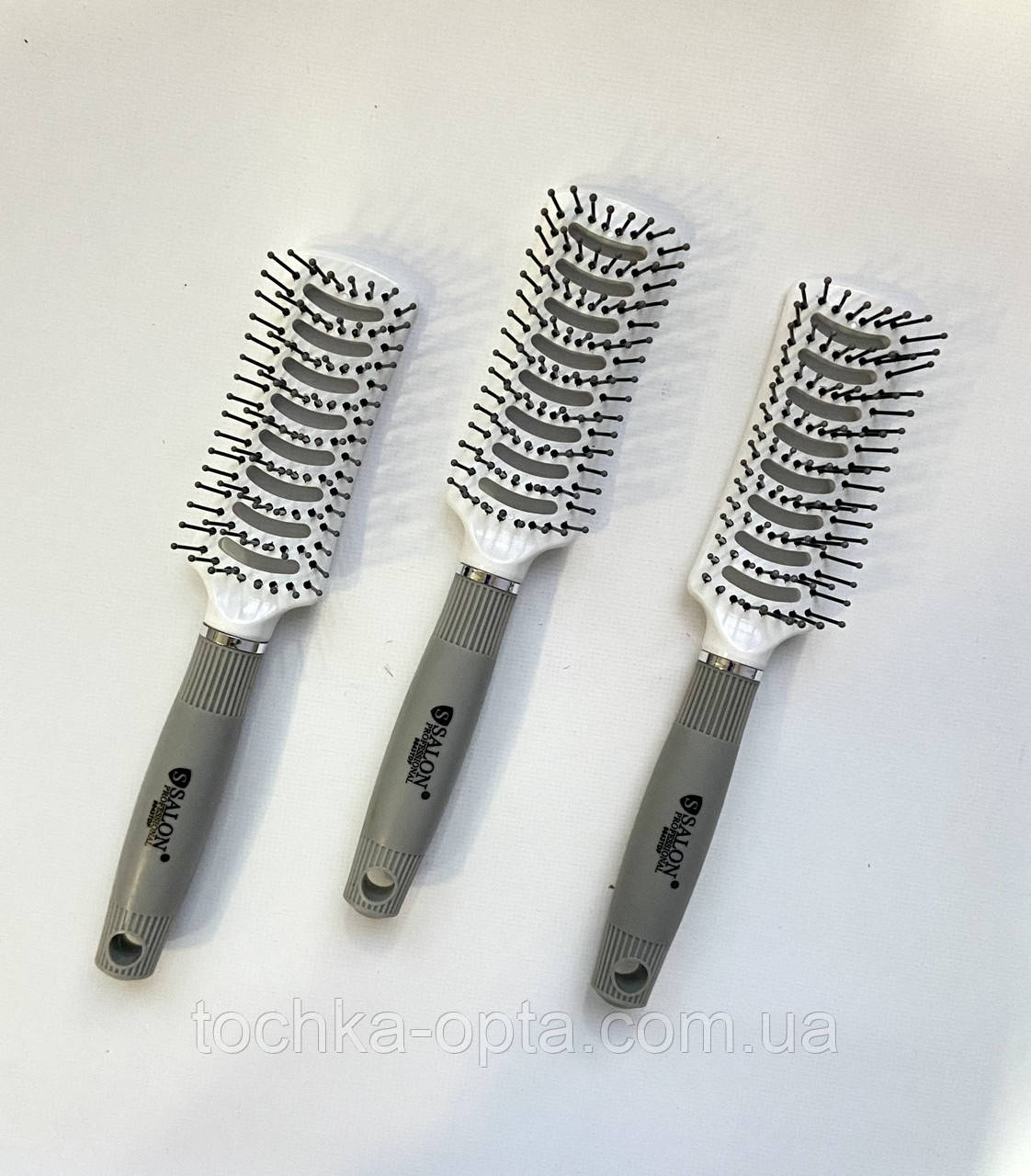 Гребінець Salon Professional продувний білий 9843TDF