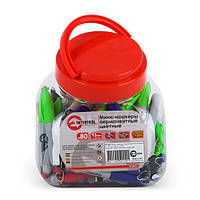 Мінімаркери перманентні кольорові, L = 93 мм, 80 шт./упак. (чорний, синій, зелений, червоний) INTERTOOL KT-5011