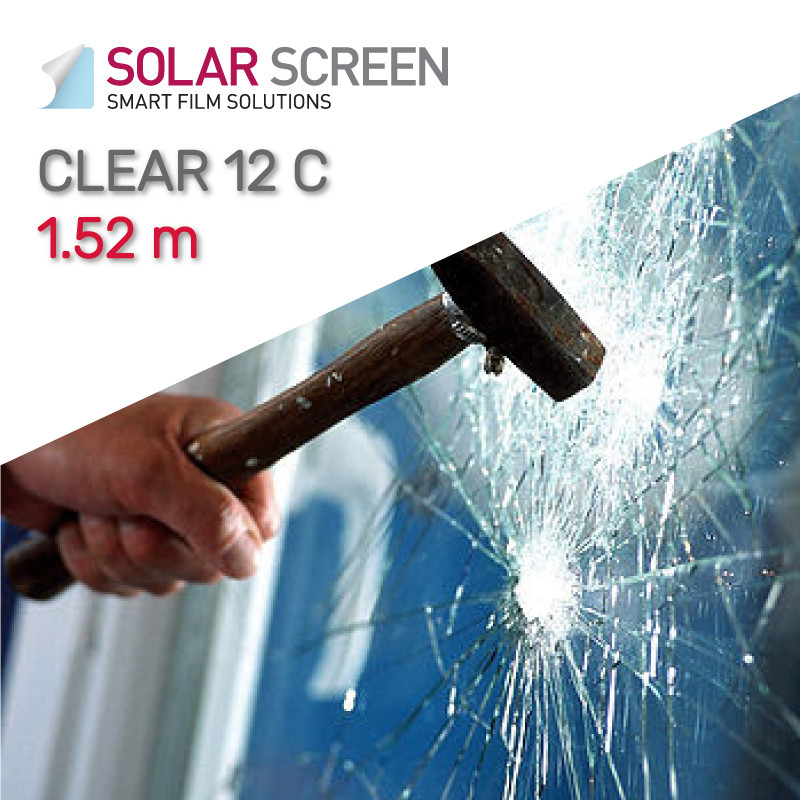 Захисна прозора плівка Solar Screen Clear 12 C 310 мкр. світлопроникність 82% 1.524 м